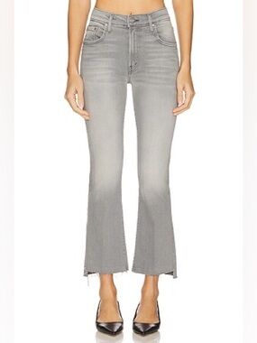 Mother The Insider Crop Step Fray Gray Jeans 
Size 30